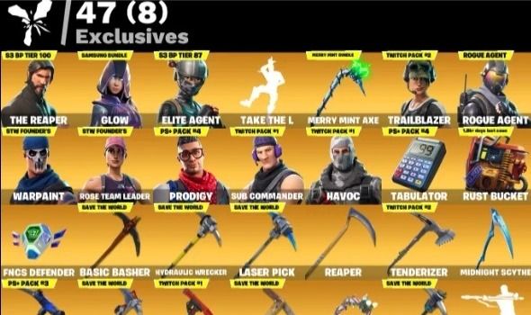 Conta Fortnite com Mint, Glow, Take The L, Pode Rir, Skin da Twitch