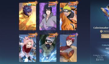 Com todas skin de naruto/tela de carregamento