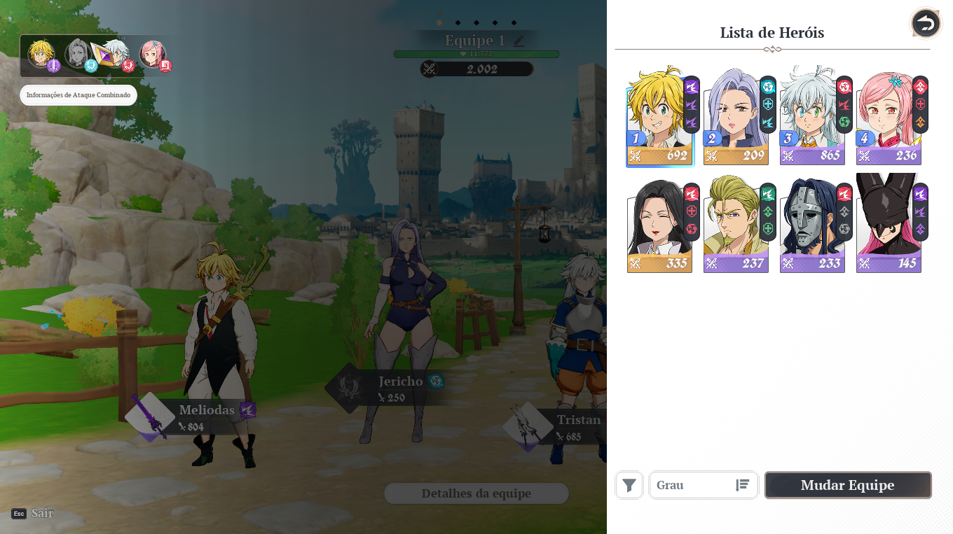 7DS Seven Deadly Sins Origin [TOP REROLL] Meliodas + Jericho + Guila | 1750 Frag