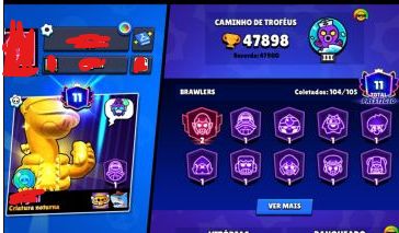 Conta de brawl stars criação da conta: 2019 Nível de experiência: 123