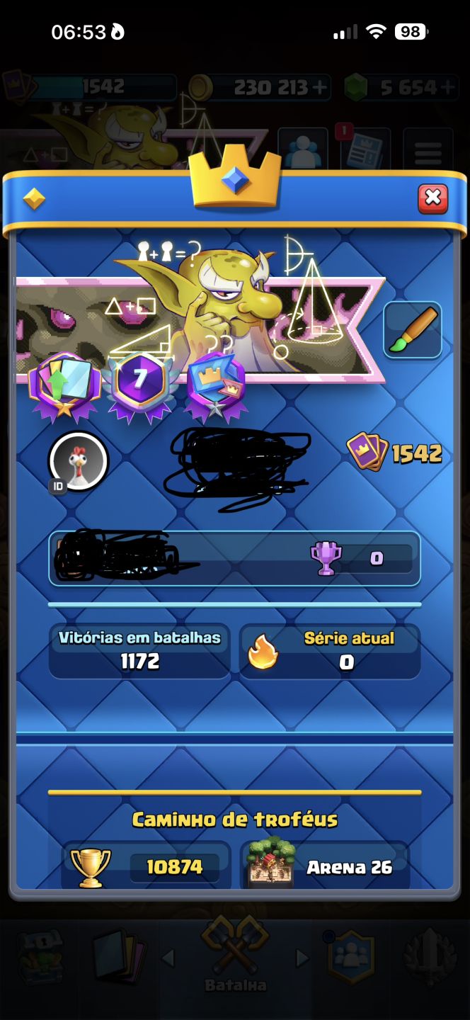 CONTA CLASH ROYALE 10.874 TROFÉUS | LVL 15 | VÁRIAS EVOLUÇÕES