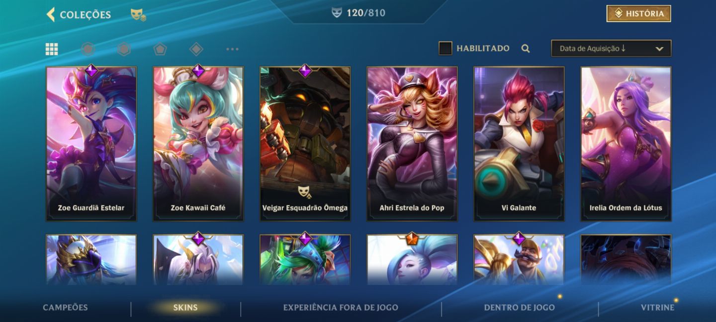 Conta de Wild Rift-todas as skins do yone