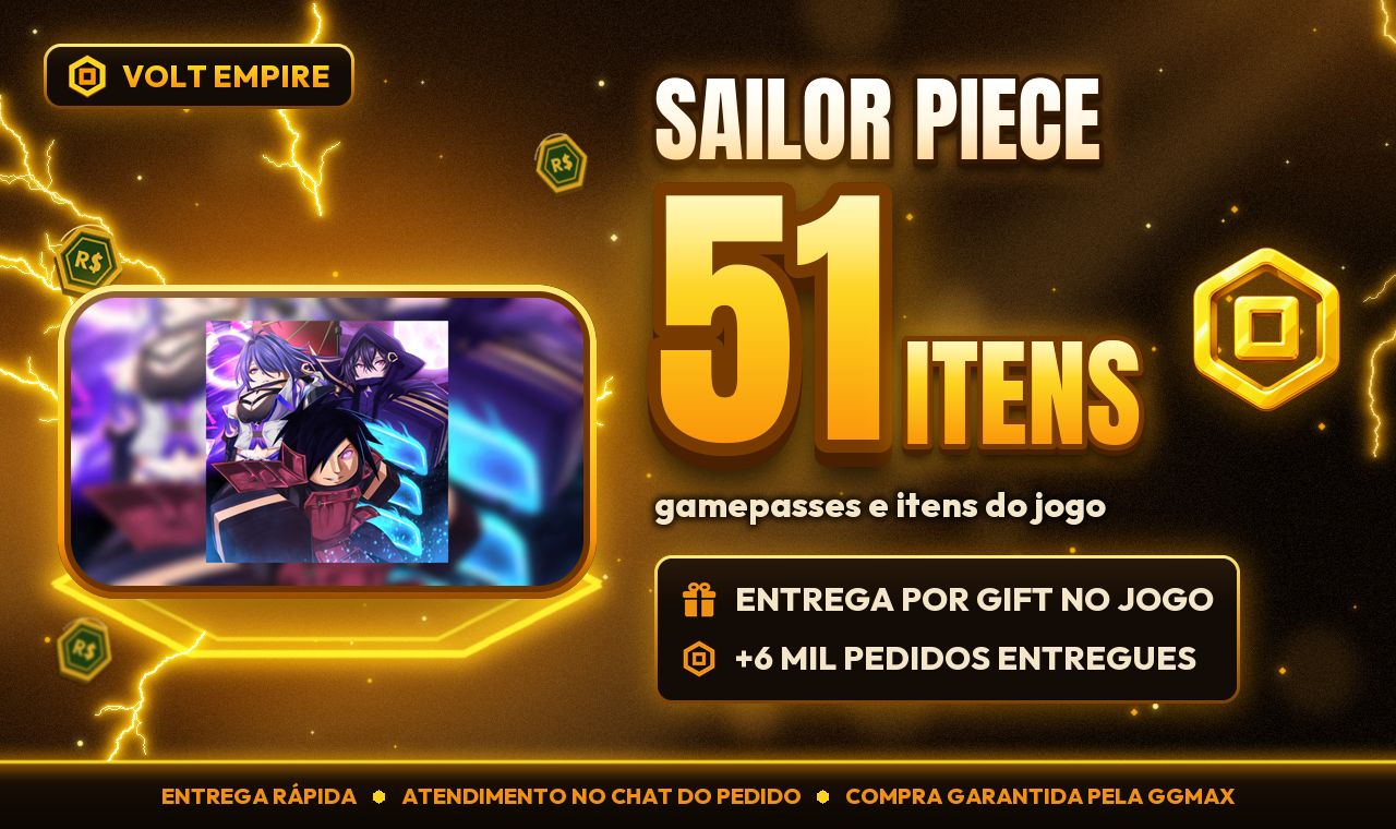 Sailor Piece | Gamepasses e Itens por Gift | Entrega Rápida