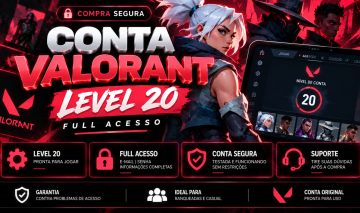 CONTA VALORANT LEVEL 20 | FULL ACESSO | PRONTA PARA JOGAR LATAM