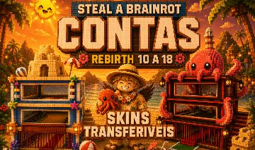 SKINS TRANSFERIVEIS CONTA REBIRTH 10 A 18 - STEAL A BRAINROT/ROUBE UM BRAINROT