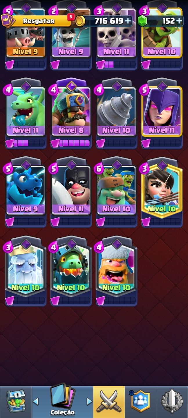 Conta Clash Royale | Arena 18 | 8 Evoluções | 716k Ouro