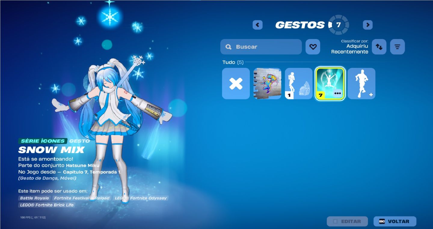 Conta Fortnite Full Acesso | Pomni + Snow Hatsune Miku