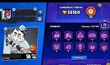 Conta bem upada de Brawl Stars 56k troféus