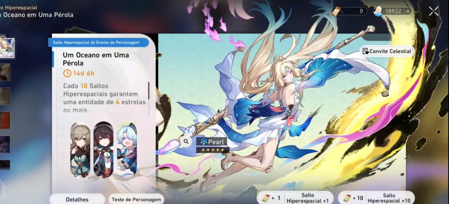 Conta Hsr com: Castorice+Skin+Bis e muitos personagens +115 giros limitados!!!