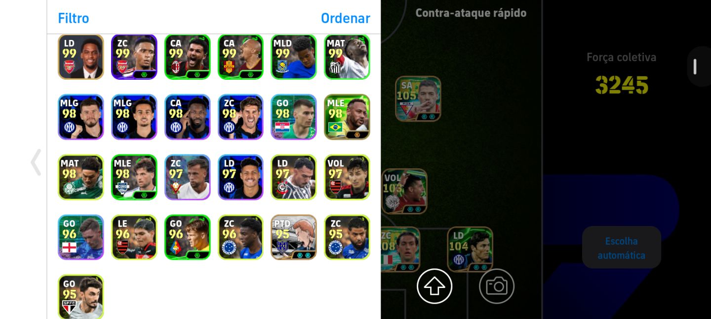 Conta Efootball RARA!! 3245 Força, Neymar blitz, Nesta Novo, Pique Novo, Ent ots