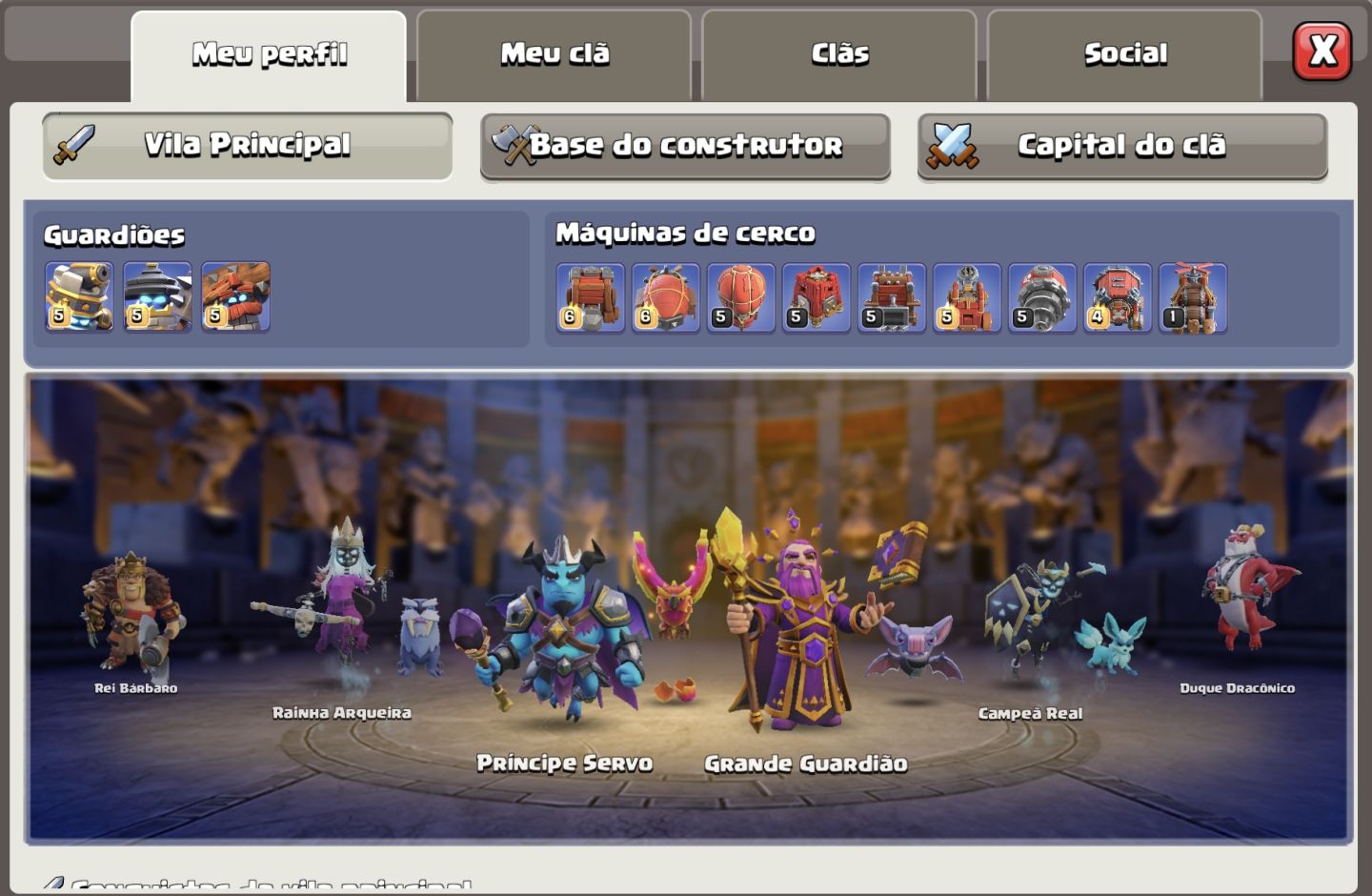 CONTA CLASH OF CLANS TH18 AVANÇADO
