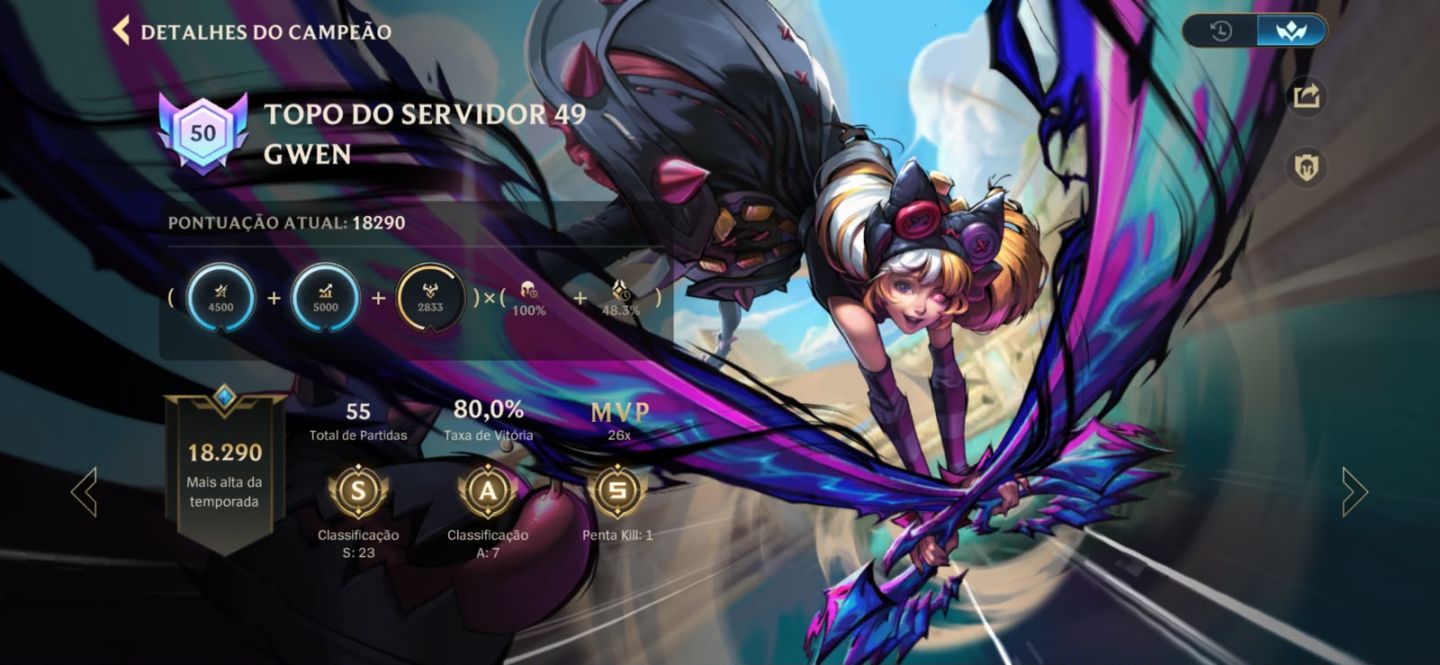 ELOJOB WILD RIFT | TOP 1 GWEN / DIANA | MONARCA 5X | RÁPIDO & 100% SEGURO