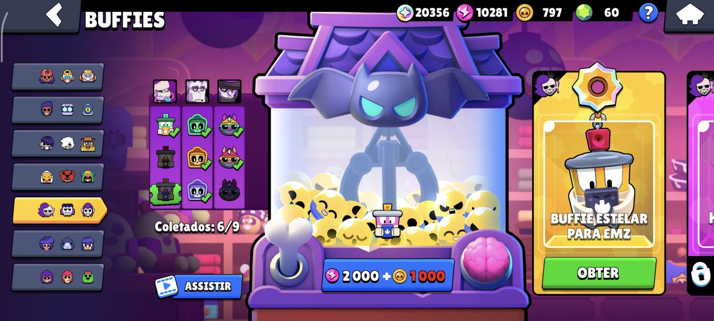 CONTA BRAWL STARS RARA