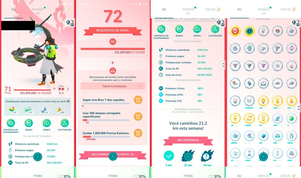 CONTA POKÉMON GO LVL 71 | 6M POEIRA | PALKIA 98% | DIALGA LVL 50
