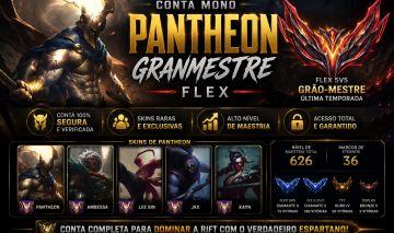 CONTA EX-GRANMASTER 115 SKINS FULL ACESSO E TOP MAESTRIA AMBESSA/PANTHEON