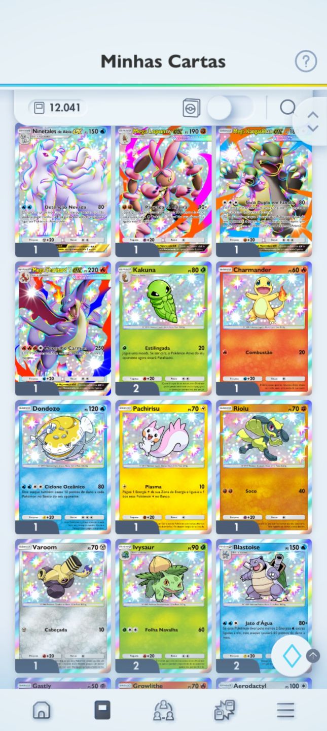 Conta Pokémon TCG Pocket NV 60 | 6 GOLDS (Charizard/Pikachu) + 30 ex Shiny!