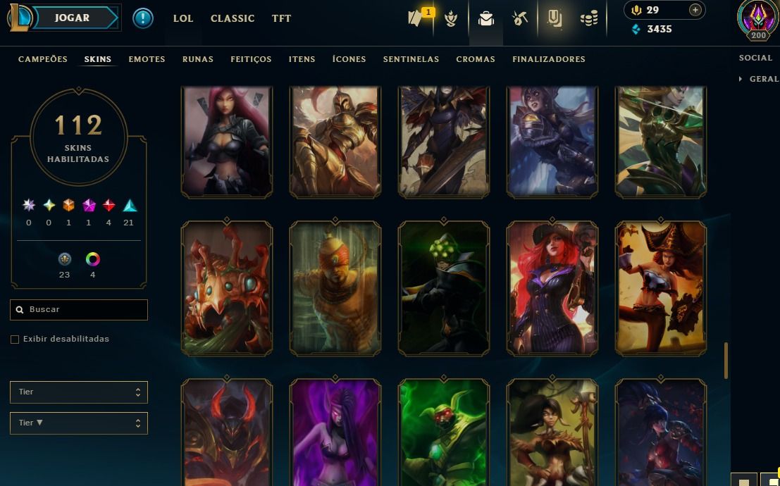 Full Acesso - 112 Skins - 140 Campeões - Level 200 SUPER PROMOÇÃO!!!!