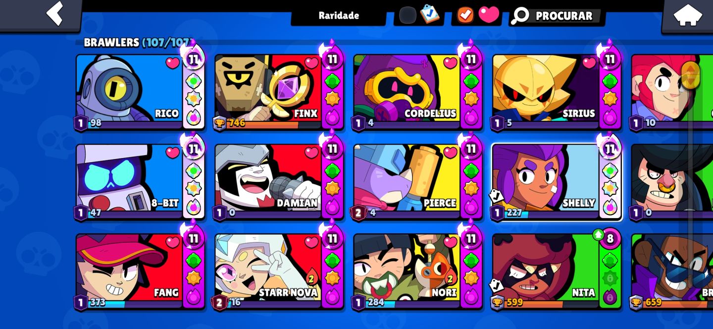 Brawl stars conta com melhores skins boa pra se iniciar