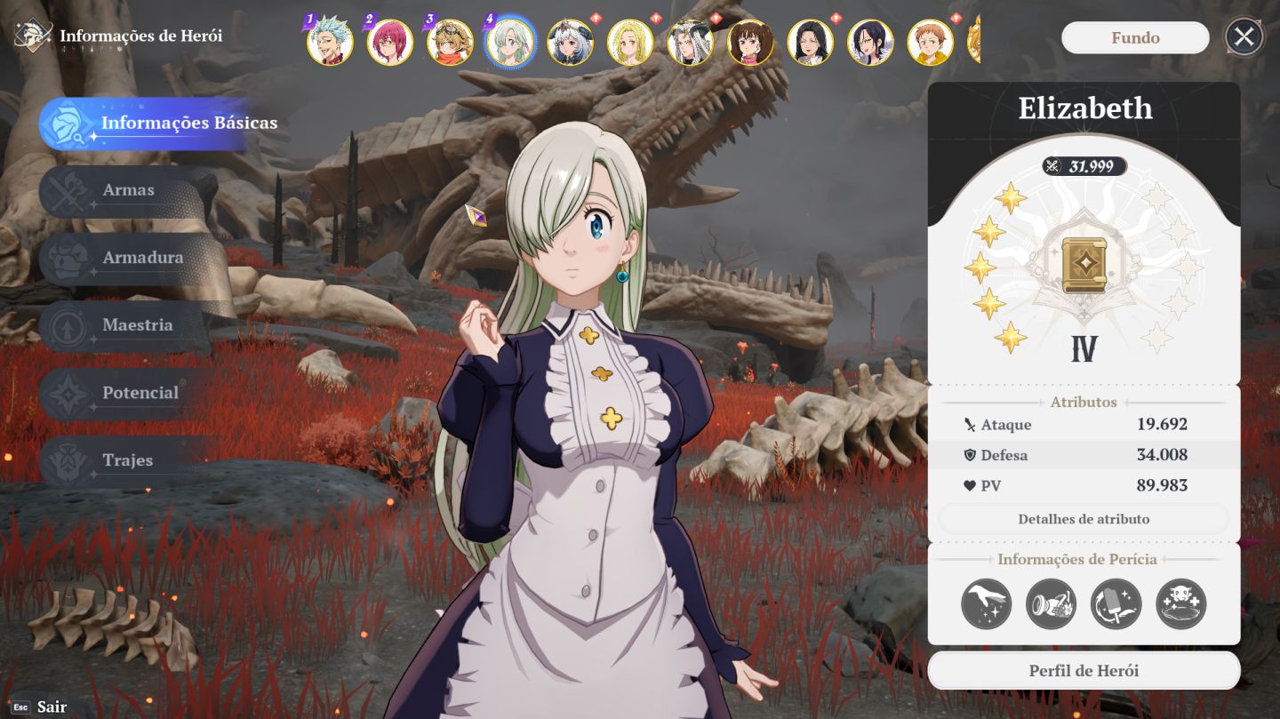 Conta and game todos os personagens 7Ds Origin