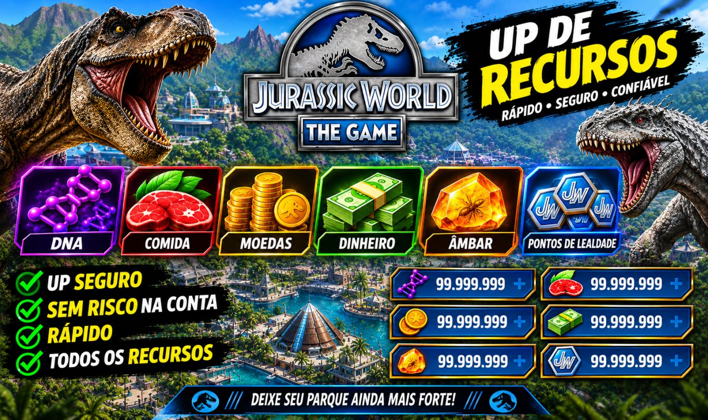 Serviços de UP De Conta Jurassic World The Game
