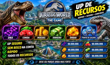 Serviços de UP De Conta Jurassic World The Game