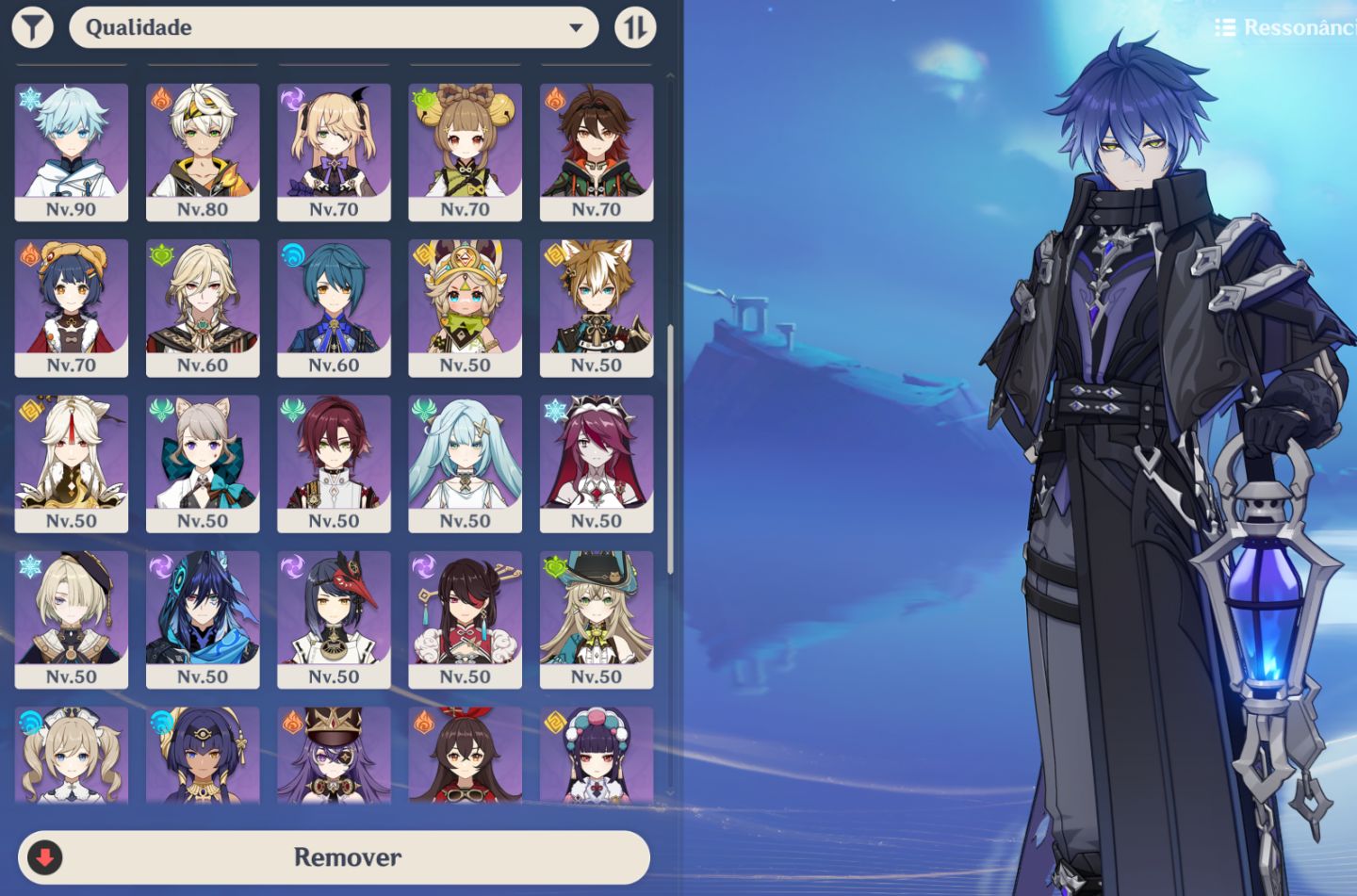 CONTA GENSHIN IMPACT ODETTE, SKIRK, FLINS, MIZUKI C2 VENTI + 132 TIROS + BENÇÃO