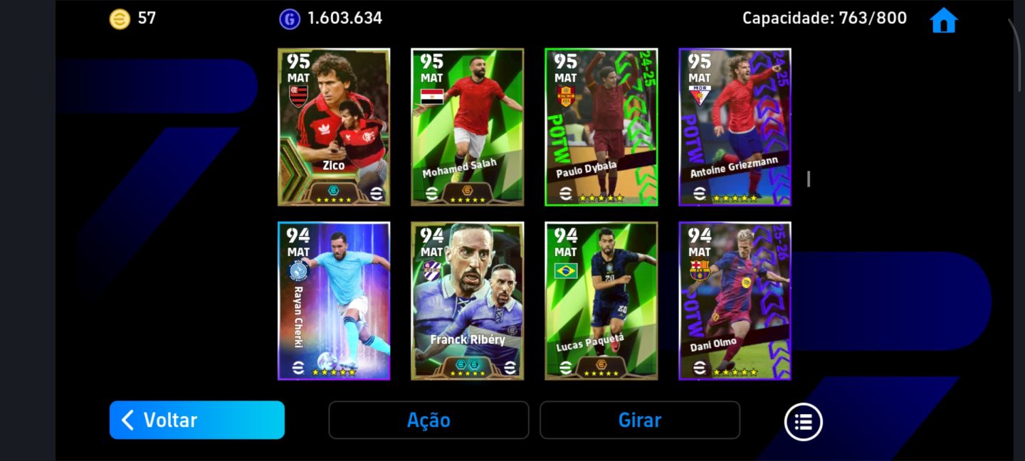 CONTA DE EFOOTBALL MOBILE 3100+ DE FORÇA COLETIVA
