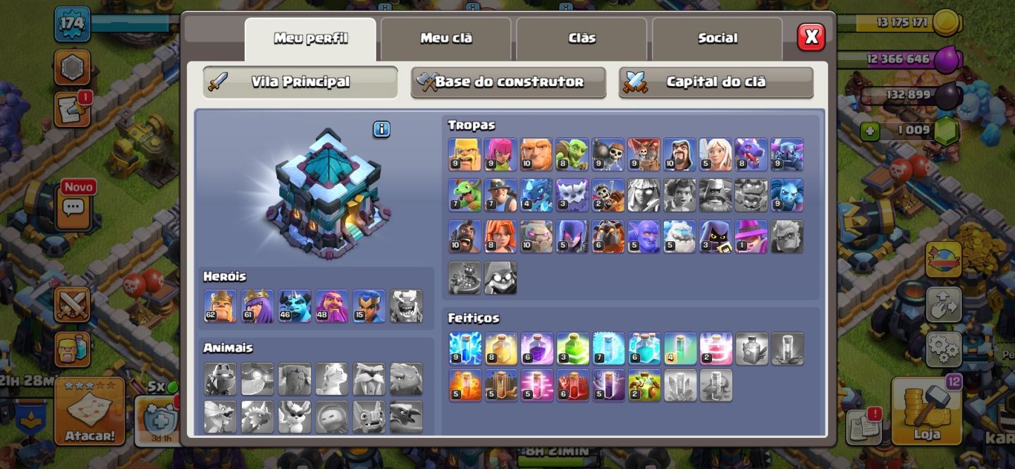 Conta Clash Royale + Clash of Clans | 10 Anos | 16 Evoluções | Rei 16 | CV13