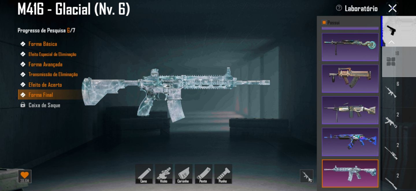 Conta pubg mobile m4 glacial