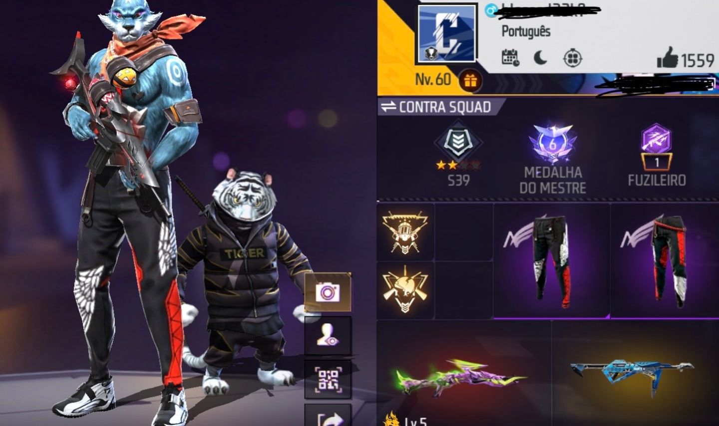 Conta De Free Fire lvl 60