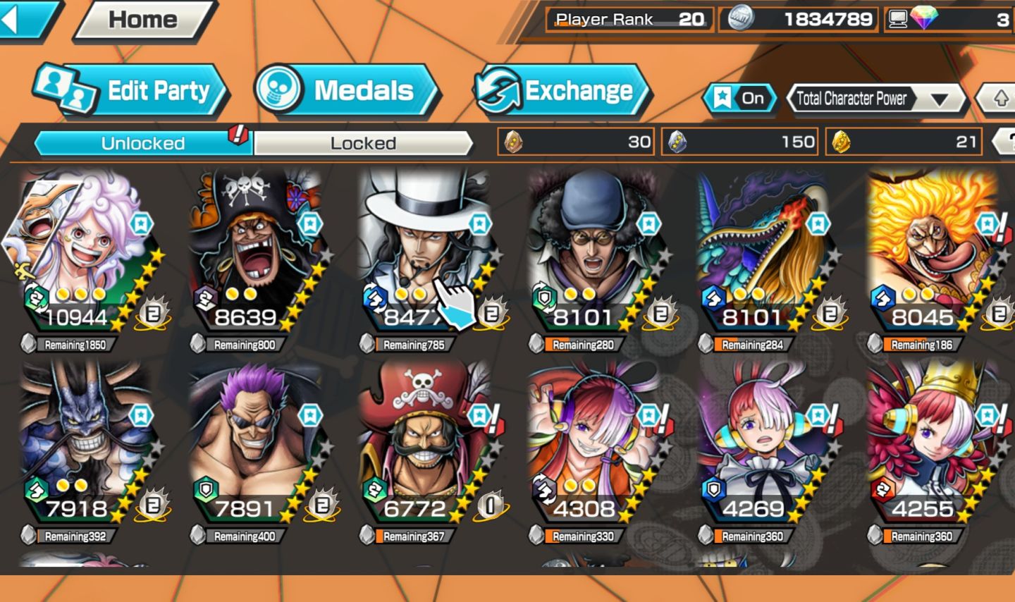 Conta iniciante com 9 EX