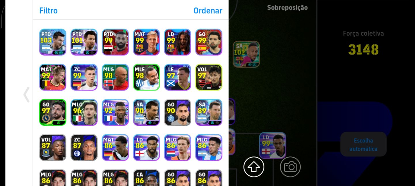 Efootball Força 3148 | Time Insano com Lendas!