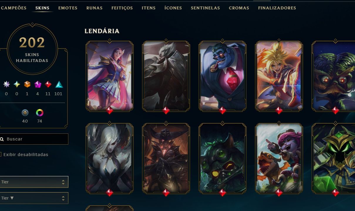 [ LOL ]PL4 100% SEGURA/ PODE ALTERAR E-MAIL E SENHA / +200SKINS / TODOS CAMPEÕES