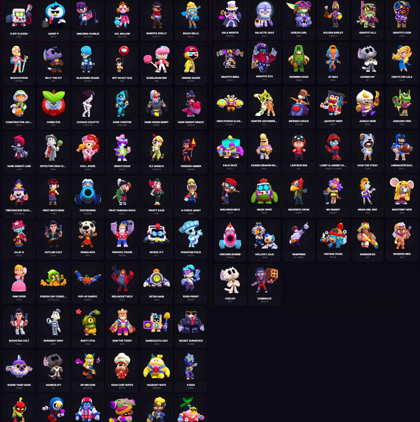 CONTA BRAWL STARS OG | 72K TROFÉUS | LENDÁRIO I BEST | 107 BRAWLERS (49 P11) | M