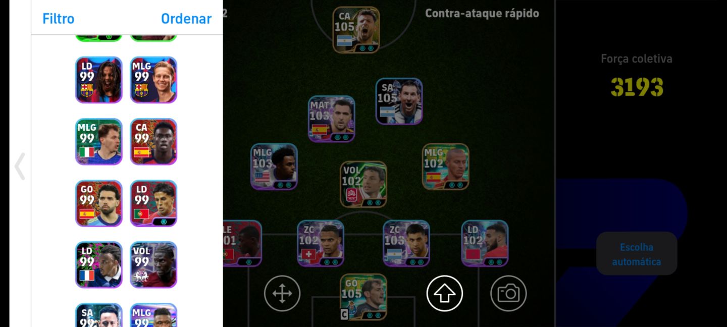 CONTA eFOOTBALL SUPER UPADA | ELENCO FORTE MUITOS CRAQUES