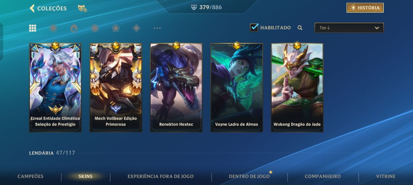 Conta muito rara Wr, 340+ skins 70K Coleção