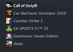 CONTA STEAM COM ALGUNS JOGOS