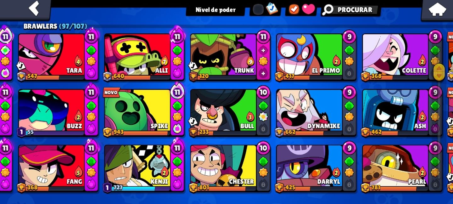 CONTA BRAWL STARS 33K+ TROFÉUS | 97 BRAWLERS | SKINS LENDÁRIAS/MÍTICAS | FULL AC