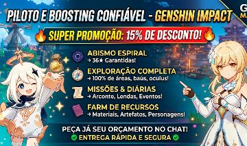 [PROMOÇÃO DE INÍCIO] SERVIÇO GENSHIN IMPACT | PREÇO MAIS BARATO DA GG MAX!