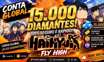 CONTAS Haikyu Fly High - GLOBAL - 15.000+ diamantes