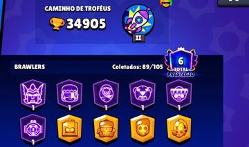 CONTA MASTERS BS 89/105 BRAWLERS + 210 SKINS (2 LENDÁRIAS + DESTAQUES ANIME)
