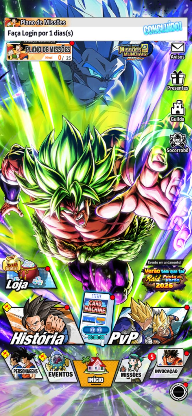 DESCONTO 24 HR | CONTA DRAGON BALL LEGENDS COM BROLY LEGEND FULL CARTA Z/Z+