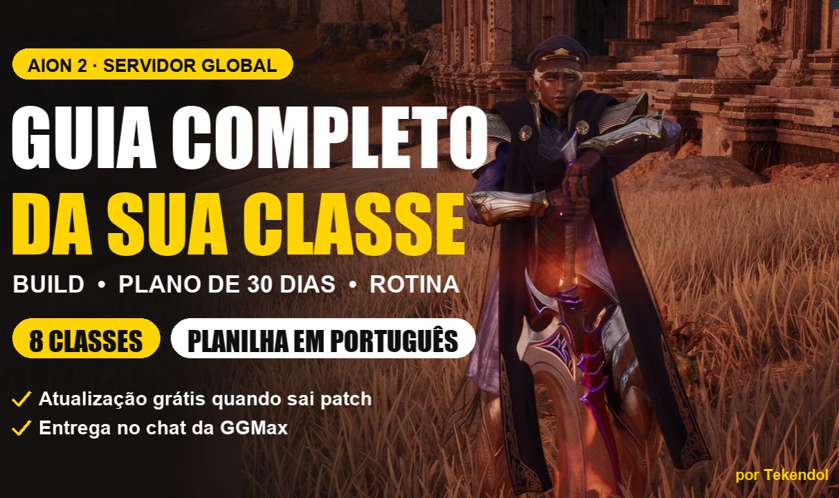 Guia Aion 2 Planilha: Build + Plano 30 Dias (não é Kinah)