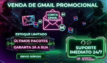 GMAIL NOVOS E LIMPOS | SEM NÚMERO VINCULADO | ENVIO RÁPIDO