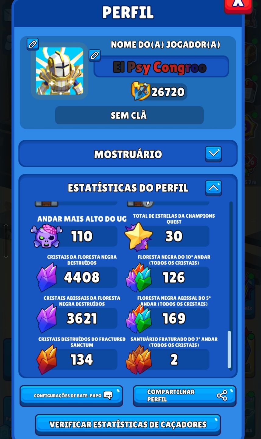 Conta Top Hunt Royale Skins Exclusivas
