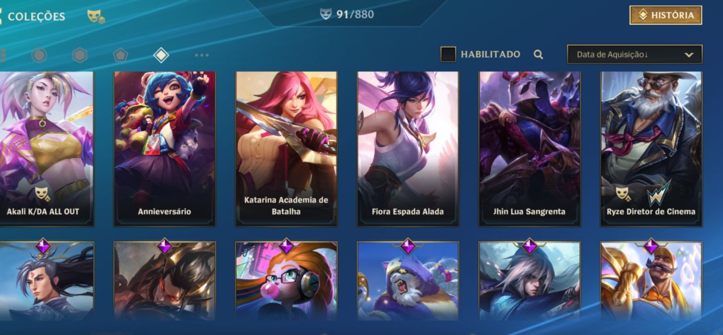 CONTA DE WILD RIFT COM MUITAS SKINS