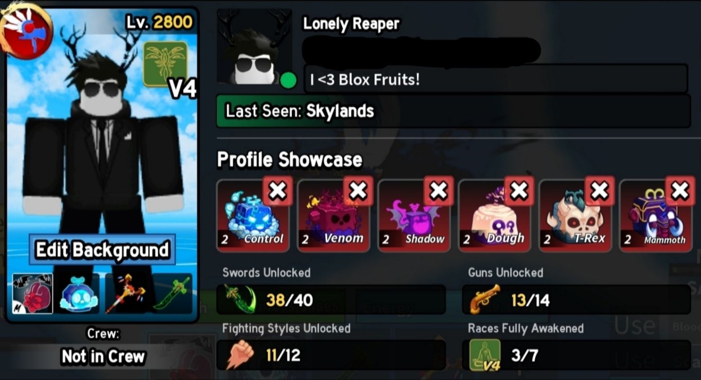 [8 PERMS] Dragon Token + 39M Beli + 400K Fragmentos + 11M Bounty + Dark Blade V2