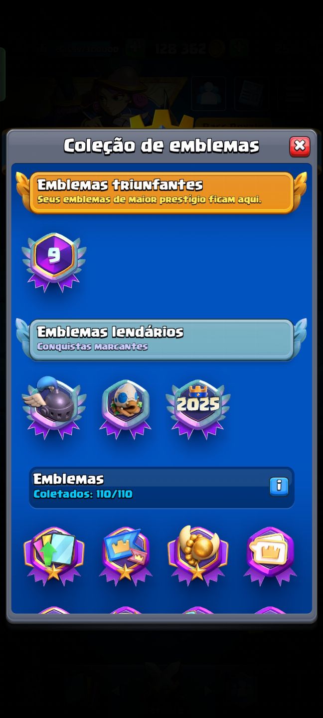 Conta 13,530 TROFÉUS (NIVEL 66) DECK FULL (16) 4500 GEMAS