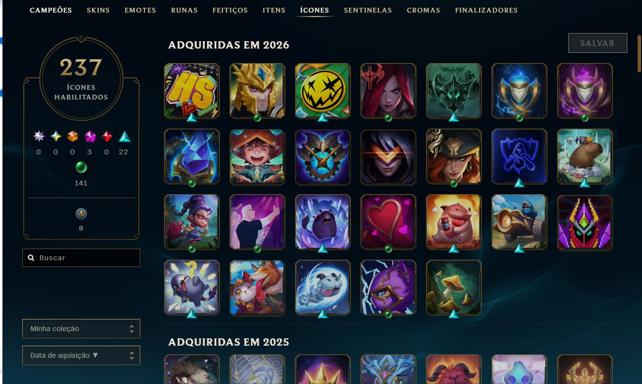 CONTA LOL S4 - LVL 174 - SEM ELO NA SEASON ATUAL