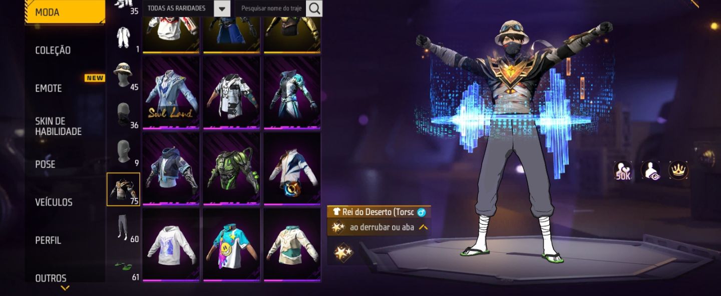 Conta freefire lvl 57 pra começar